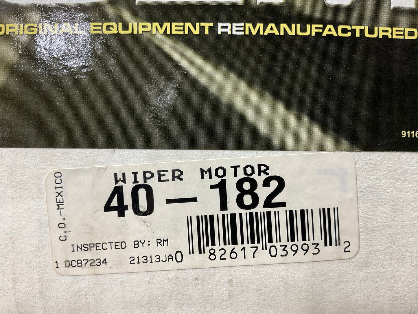REMAN. OEM Remanufacturing 40-182 Windshield Wiper Motor