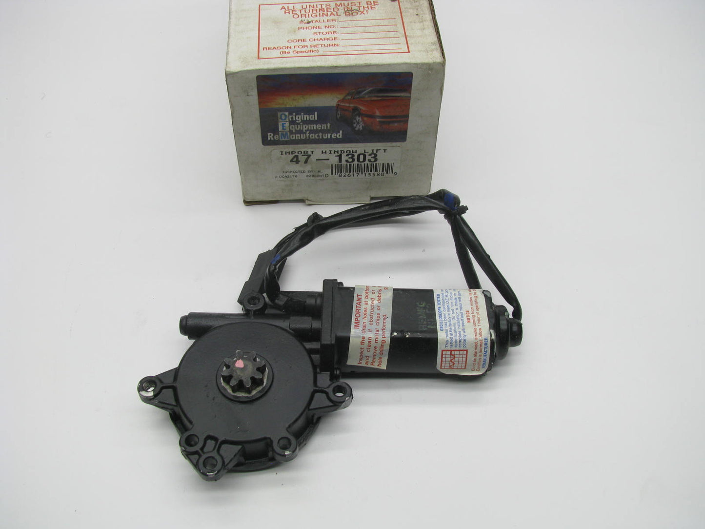 REMAN 47-1303 Front Left Power Window Motor For 1985-1988 Nissan Maxima