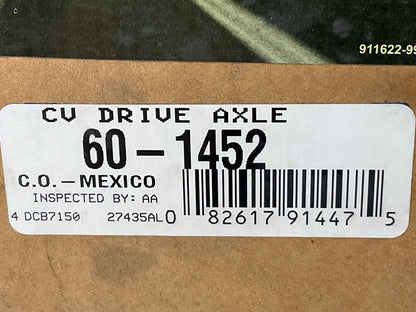 REMAN. Oem Remanufacturing 60-1452 Rear Left CV Axle