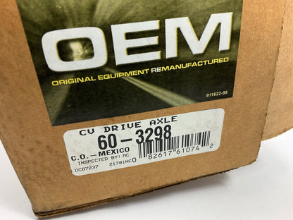 REMAN. Oem Remanufacturing 60-3298 Front Left CV Axle For 1999-04 Grand Cherokee