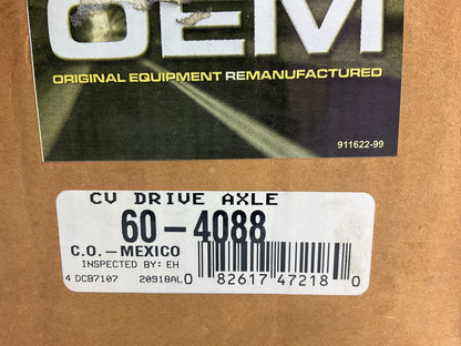 REMAN. OEM 60-4088 Front Left CV Axle - 1994-1997 Honda Accord 2.2L MANUAL TRANS