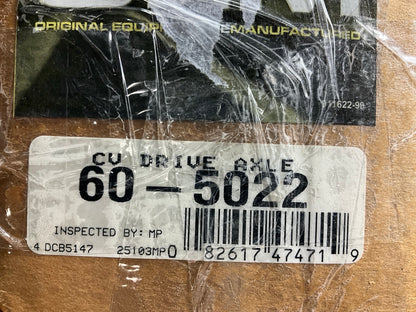 REMAN. Oem Remanufacturing 60-5022 Front Left CV Axle - 1988 Camry ALL-TRAC ONLY