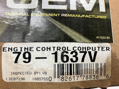 REMAN. 79-1637V Engine Control Module (ECM) For 2000 Jeep Grand Cherokee 4.0L