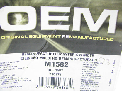 Oem Remanufacturing M1582 Reman Brake Master Cylinder