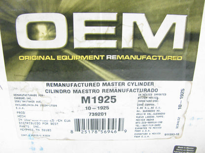 Oem Remanufacturing M1925 Reman Brake Master Cylinder