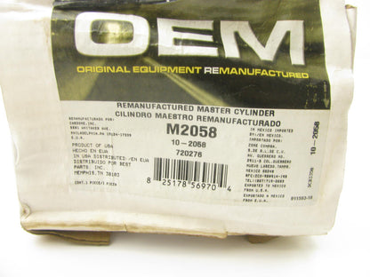 Oem Remanufacturing M2058 Reman Brake Master Cylinder With Reservoir