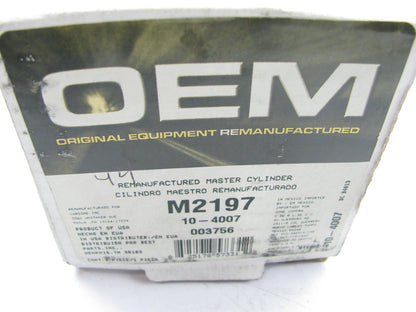 Oem Remanufacturing M2197 Reman Brake Master Cylinder W/O Reservoir