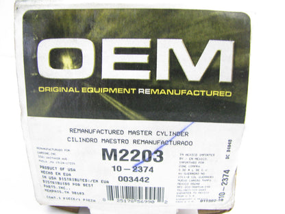 Oem Remanufacturing M2203 Reman Brake Master Cylinder W/O Reservoir