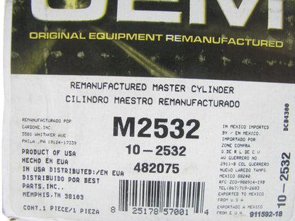 Oem M2532 Remanufactured Brake Master Cylinder W/O Reservoir