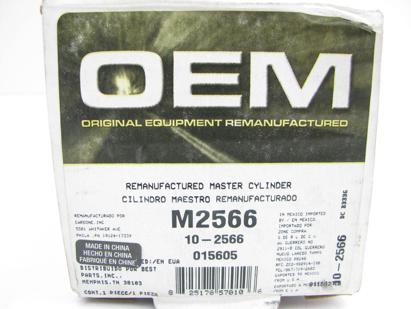 Oem Remanufacturing M2566 Reman Brake Master Cylinder W/O Reservoir