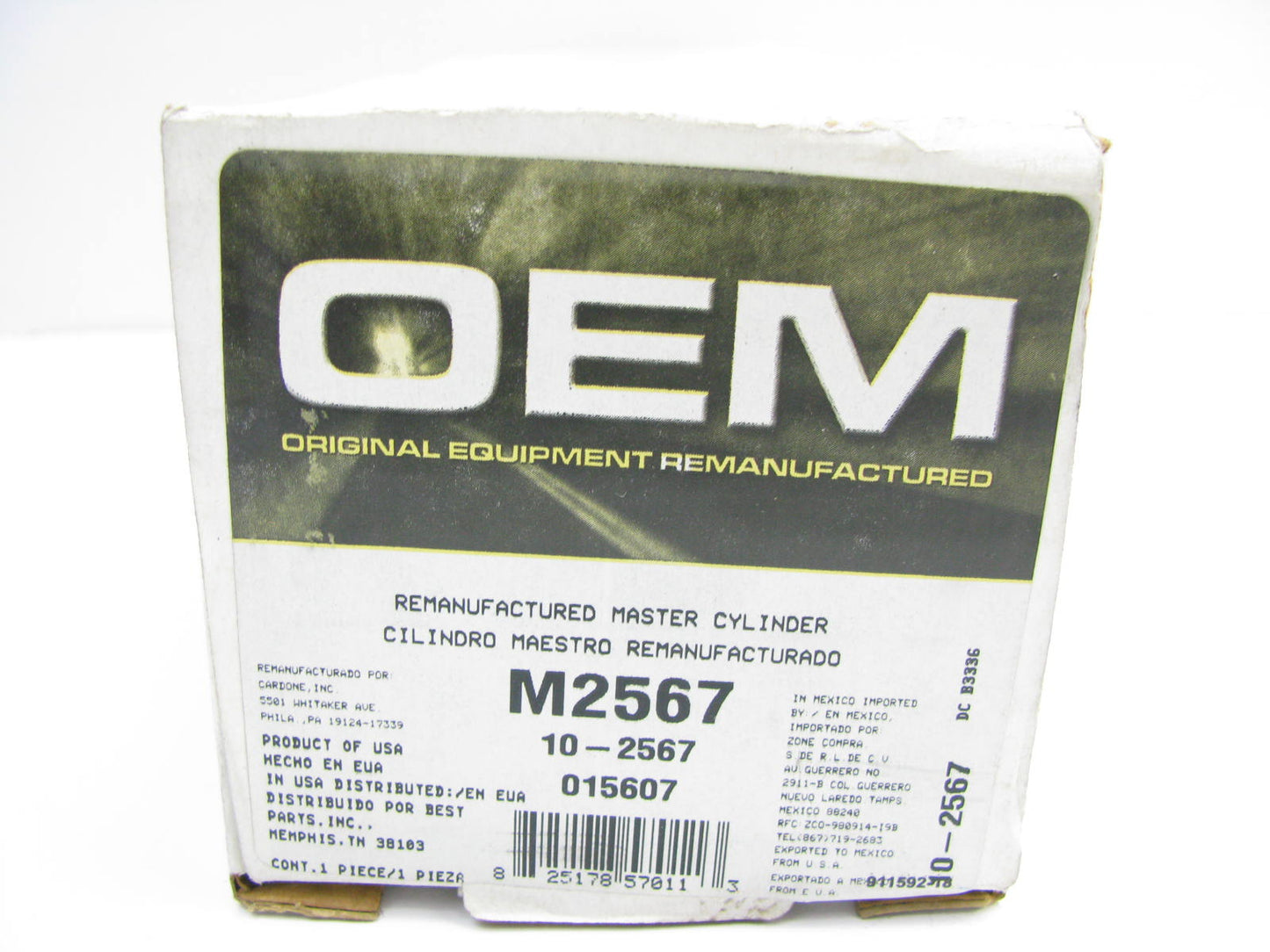 Oem Remanufacturing M2567 Reman Brake Master Cylinder W/O Reservoir