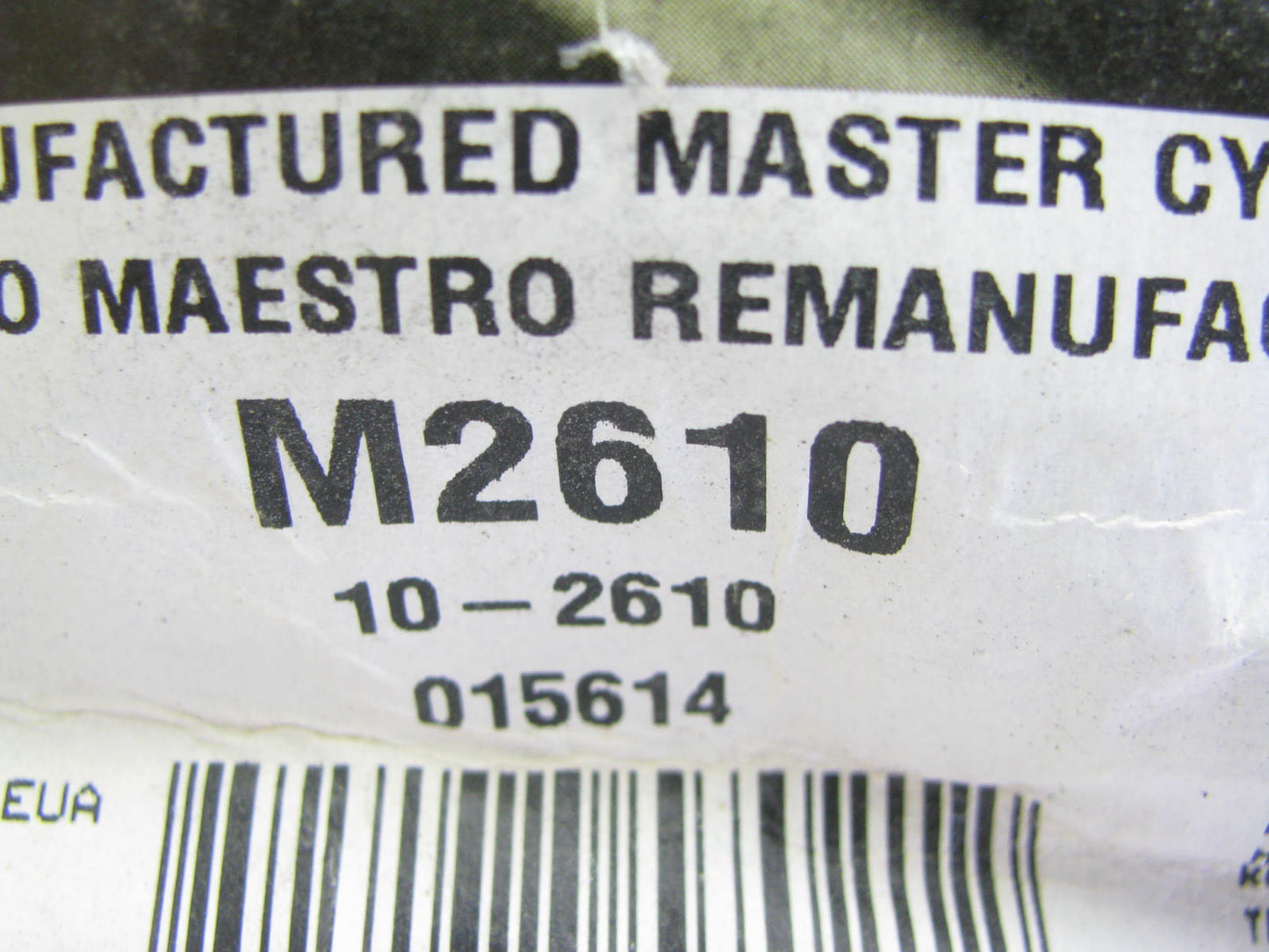 Oem Remanufacturing M2610 Brake Master Cylinder W/O Reservoir W/O ABS