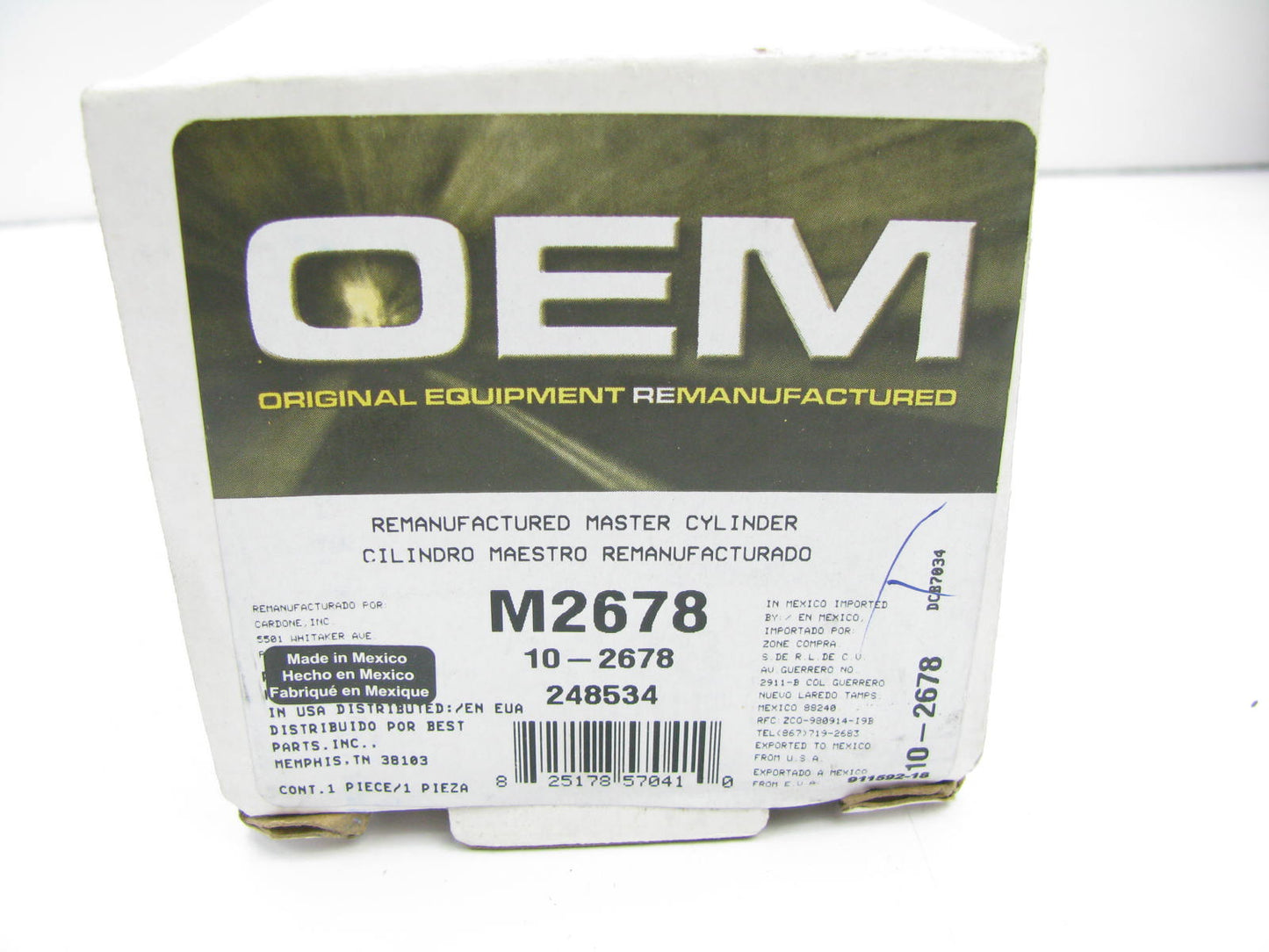 Oem Reman M2678 Brake Master Cylinder W/ O Reservoir 95-99 Neon W/ O ABS