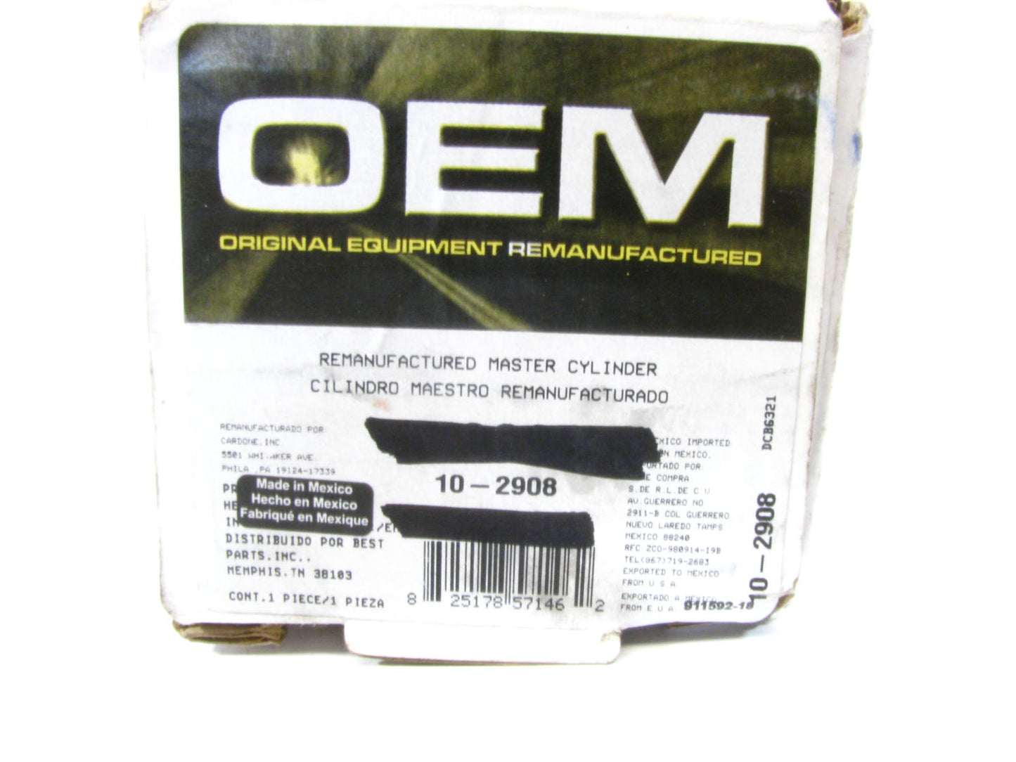 Oem Remanufacturing M2693 Reman Brake Master Cylinder 1996-98 Ford Mustang 3.8L