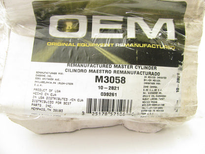 Oem Remanufacturing M3058 Reman Brake Master Cylinder With Reservoir