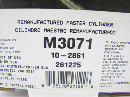 Oem Remanufacturing M3071 Brake Master Cylinder W/ O Reservoir REMAN