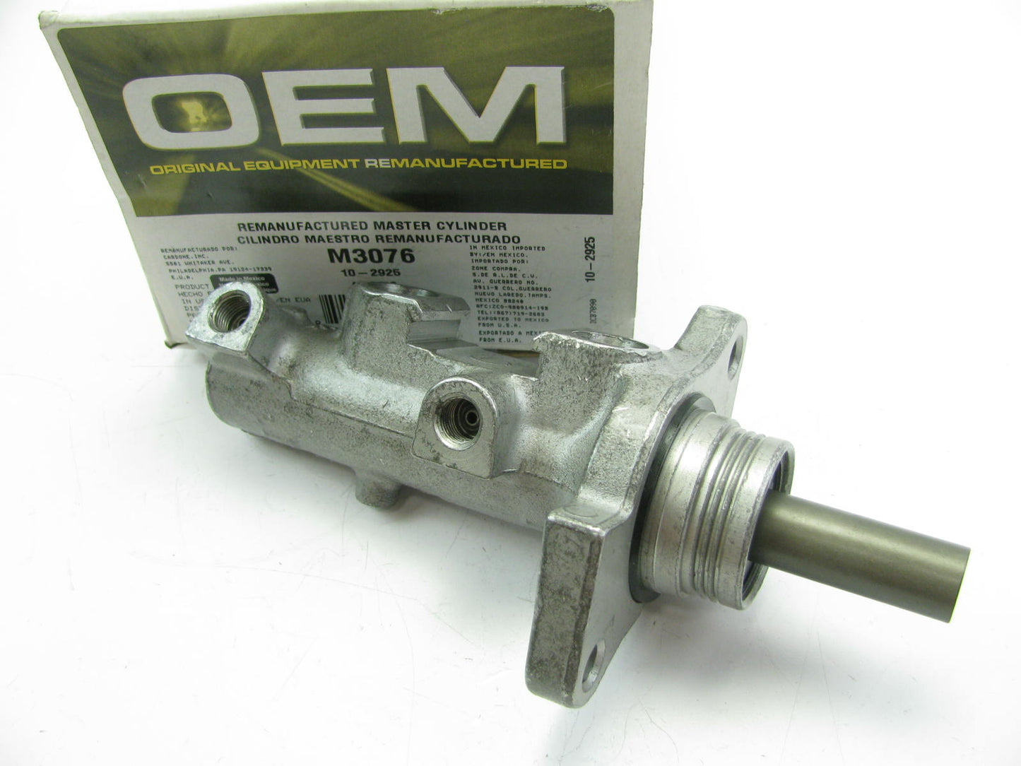 Oem Remanufacturing M3076 Reman Brake Master Cylinder W/O Reservoir