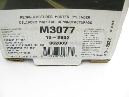 Oem Remanufacturing M3077 REMAN Brake Master Cylinder W/O Reservoir