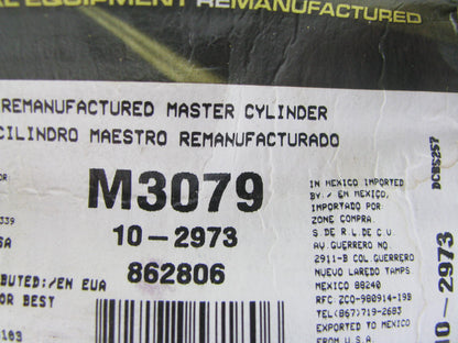Oem Remanufacturing M3079 REMAN Brake Master Cylinder W/O Reservoir