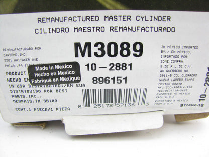 Oem Remanufacturing M3089 Reman Brake Master Cylinder W/O Reservoir