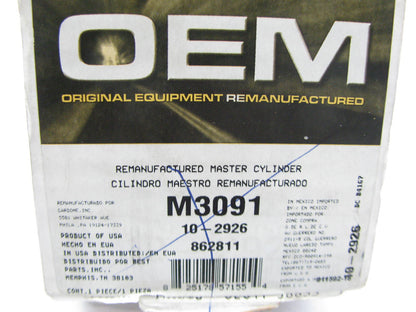 Oem Remanufacturing M3091 Reman Brake Master Cylinder For 00-05 Cavalier Sunfire