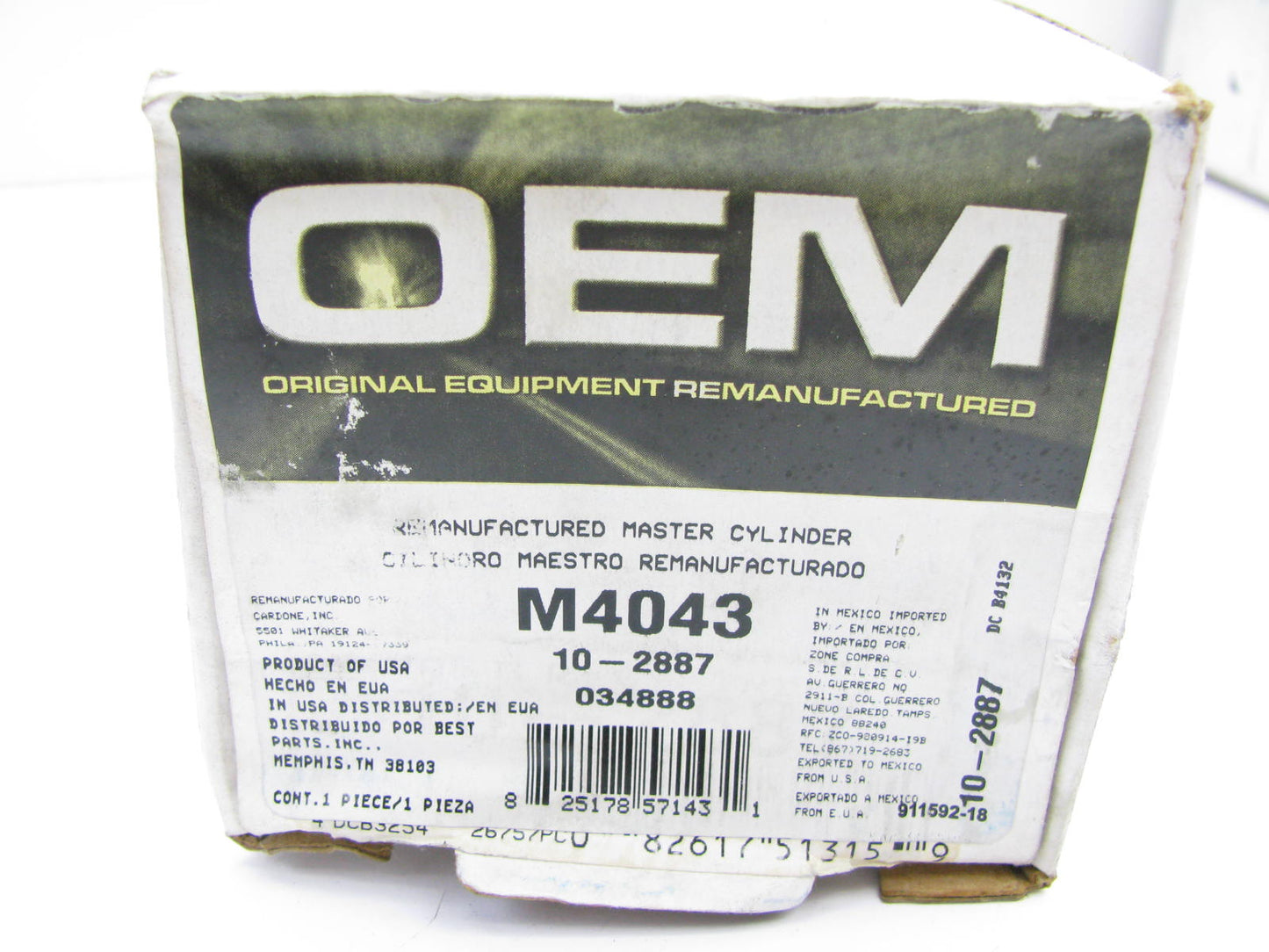 Oem Remanufacturing M4043 Reman Brake Master Cylinder For 1999-03 Ford Windstar