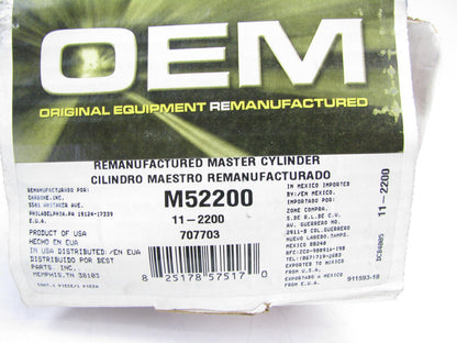 Oem Remanufacturing M52200 Brake Master Cylinder W/ O Reservoir
