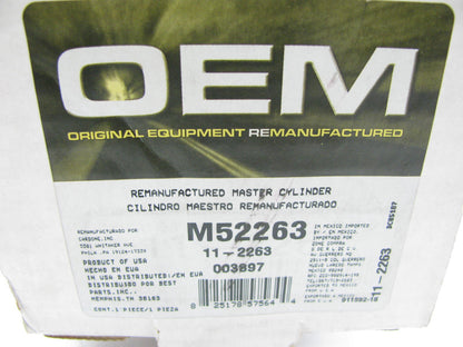 Oem M52263 Reman Brake Master Cylinder For 1986-1992 Nissan D21 Pickup
