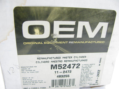 Oem Remanufacturing M52472 Brake Master Cylinder W/ O Reservoir 13/16'' Bore