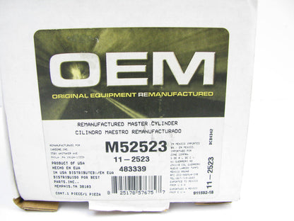 Oem Remanufacturing M52523 Brake Master Cylinder W/ O Reservoir W/ O ABS
