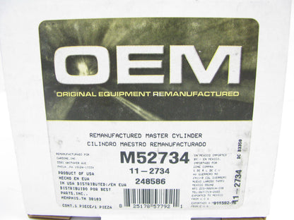 Oem Remanufacturing M52734 Brake Master Cylinder W/ O Reservoir W/ O ABS