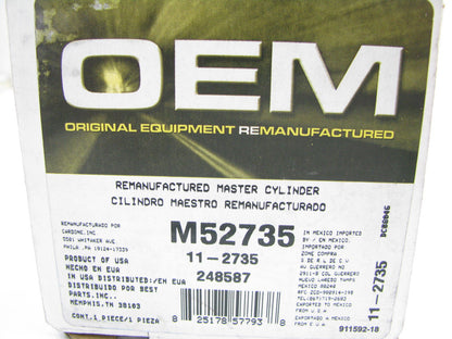 Oem Remanufacturing M52735 Reman Brake Master Cylinder - With 4-Wheel ABS