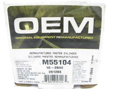 Oem Remanufacturing M55104 Brake Master Cylinder For 1997-99 Tracer 97-03 Escort