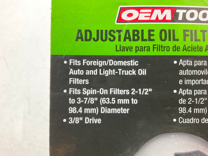 OEM Tools 25017 Adjustable Spin-On Oil Filter Wrench, 3-Legged 2-1/2'' X 3-7/8''