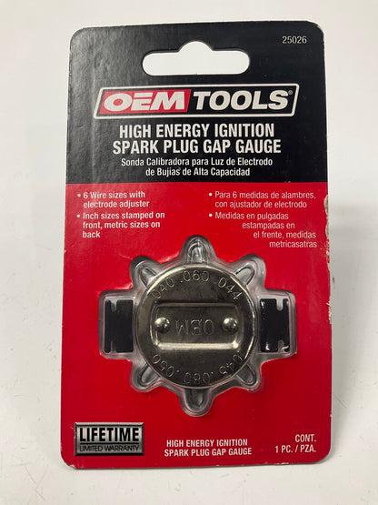 OEM Tools 25026 HEI High-Energy Ignition Spark Plug Gap Gauge, 6 Wire Sizes