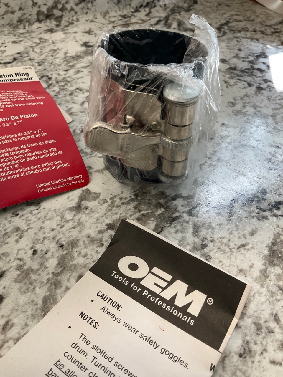 OEMTOOLS 25039 Piston Ring Compressor Tool (3 1/2 Inch­ To 7 Inch)