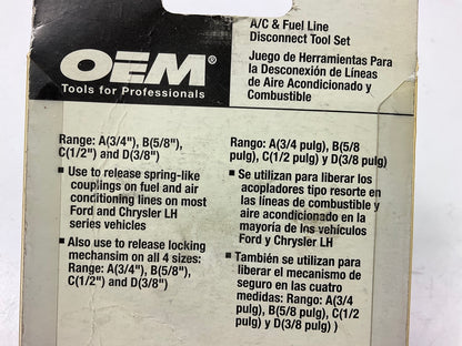 OEM Tools 25042 A/C & Fuel Line Disconnect Tool Set