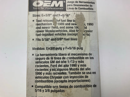 OEM Tools 25043 Fuel Line Disconnect Tool For Ford & GM 3/8'' & 5/16''