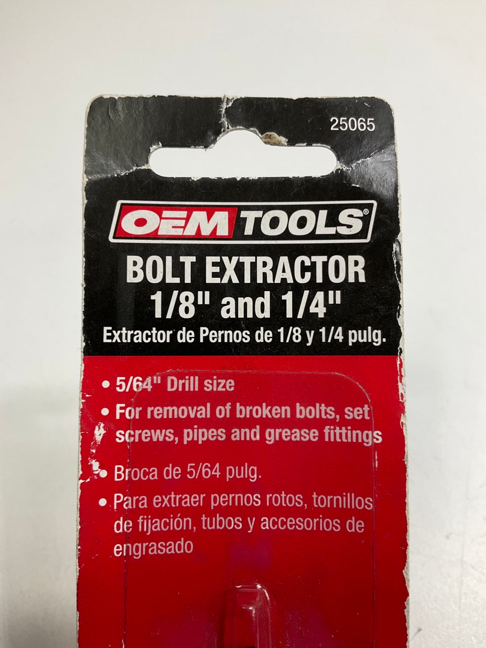 OEMTOOLS 25065  1/8'' And 1/4'' Broken Bolt Extractor, Stripped Bolt Removal Tool