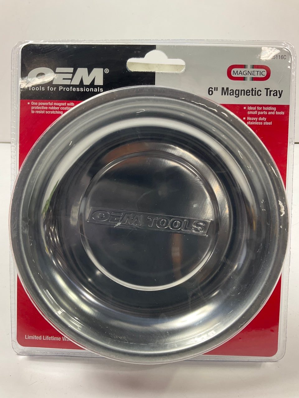 OEM TOOLS 25116C 6'' Round Magnetic Tray