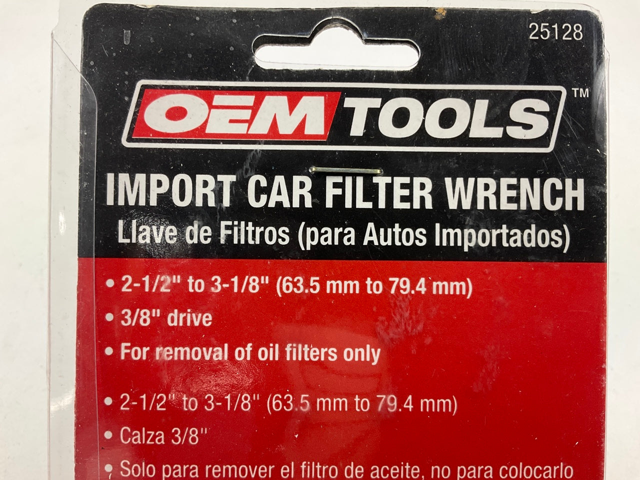 OEMTOOLS 25128 Cam Action Oil Filter Wrench, For 2-1/2 To 3-1/8 Oil Filters