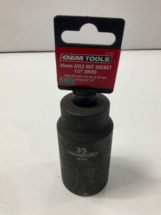 OEM Tools 25153 1/2 Inch Drive 6 Pt. Axle Nut Socket (35mm)