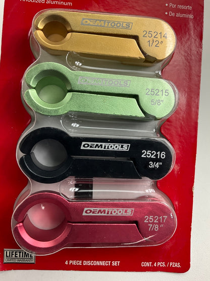 Oem Tools 25183 A/C & Fuel Line Disconnect Tool Set Kit - Set Of 4