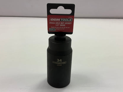 OEM Tools 25205 34mm Axle Nut Socket 1/2 Inch Drive