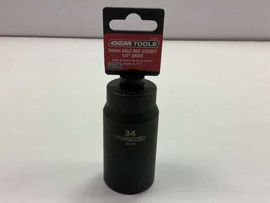 OEM Tools 25205 34mm Axle Nut Socket 1/2 Inch Drive