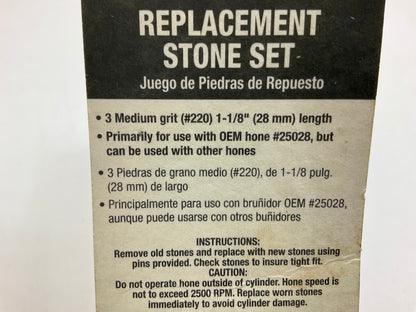 Oem Tools 2528M Hone Medium Grit #220 Replacement Stones (1-1/8'')