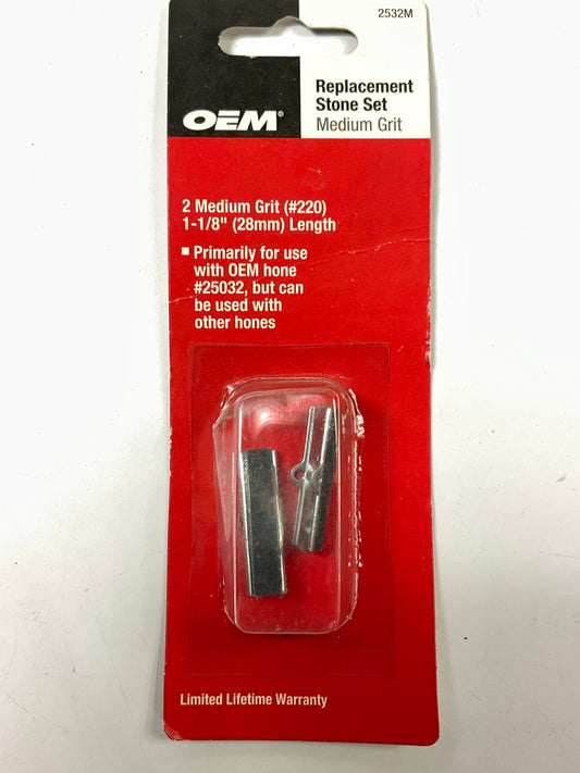 OEM Tools 2532M Brake Hone 2 Piece 1-1/8'' Replacement Stone Set Medium Grit #220