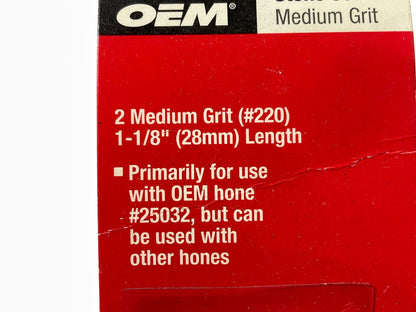 OEM Tools 2532M Brake Hone 2 Piece 1-1/8'' Replacement Stone Set Medium Grit #220