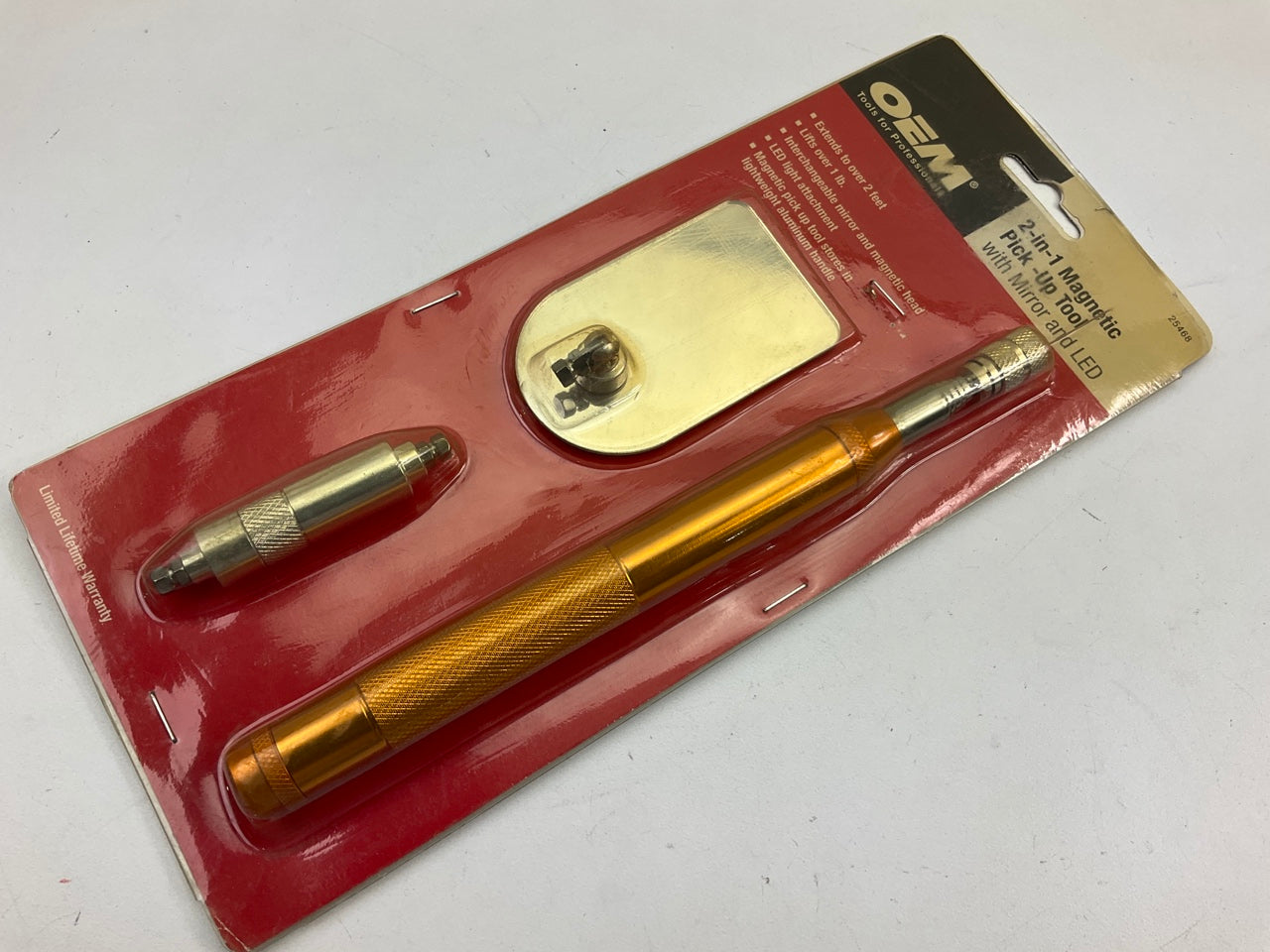 Oem Tools 25468 2-in-1 Magnetic Pickup Tool With LED And Mirror