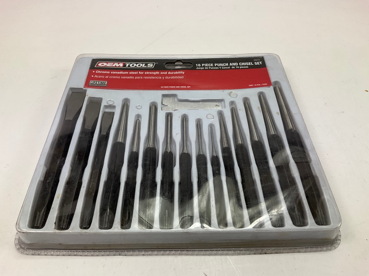 OEM Tools 25515 16 Piece Punch And Chisel Set